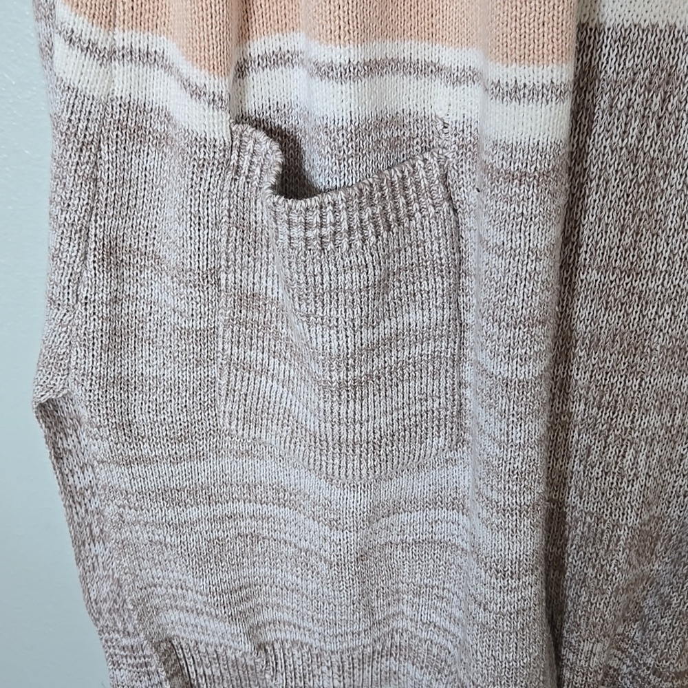 Molly & Isadora | Blush And Tan Long Cardigan Size 1X - Picture 6 of 8